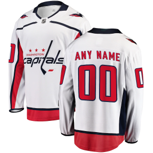 Washington Capitals Trikot Fanatics Branded Weiß Auswärts Breakaway Benutzerdefinierte